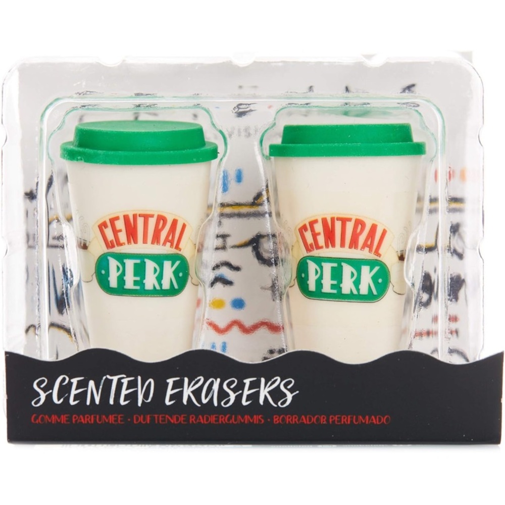 FRIENDS TV Show Central Perk Coffee Scented Erasers, Set of 2 Coffee Cup Erasers